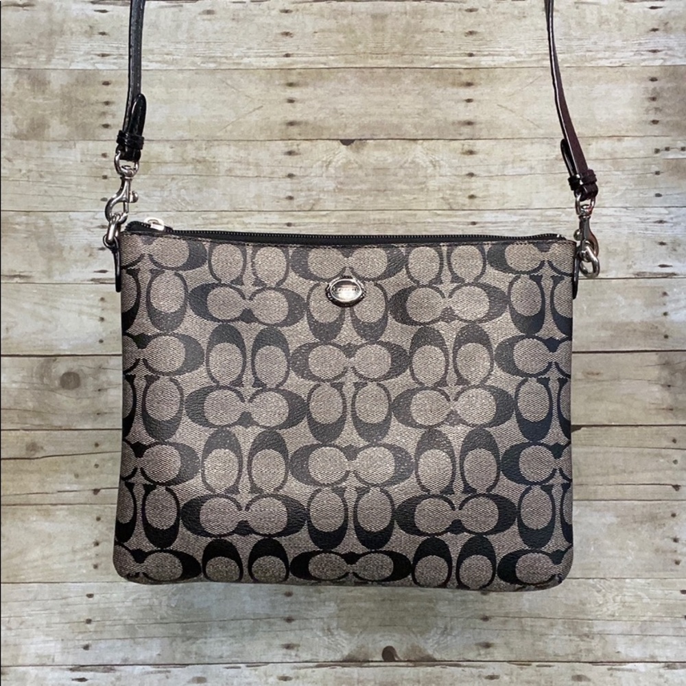 Coach Signature Monogram Purse/ Crossbody Bag